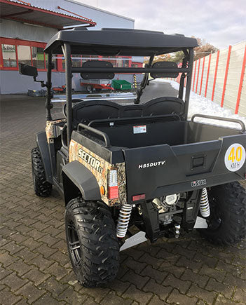 WSM RTX 900E Allrad | 2-Sitzer Golfcar mit kippbarer Pritsche und Straßenzulassung